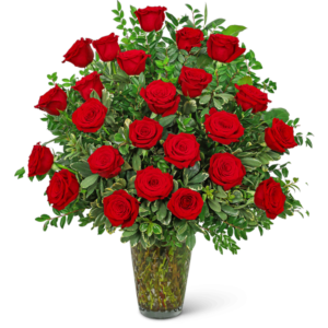 Two Dozen Elegant Red Roses