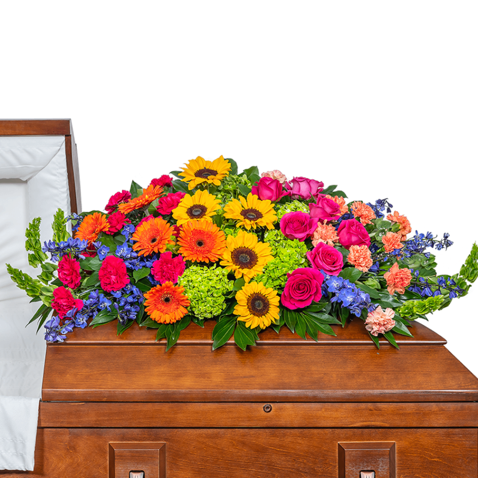 Forever Blooming Bright Casket Spray