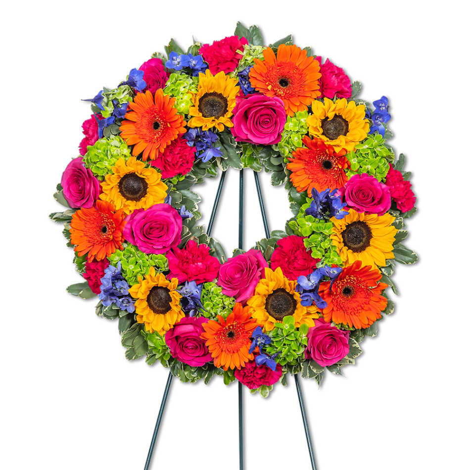 Forever Blooming Bright Wreath