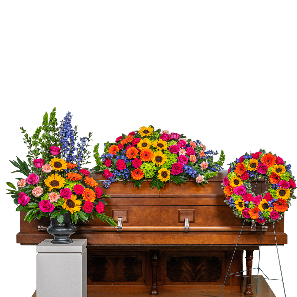 Forever Blooming Bright Trio with Wreath